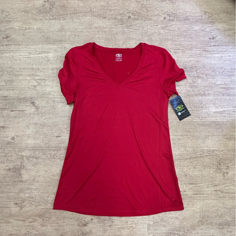 Red athletic t-shirt